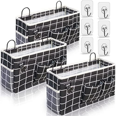 2PCS hanging baskets for organizing, fabric wall storage basket, wall organizer for closet, kitchen, bedroom, office,