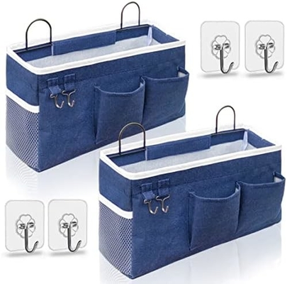 2PCS hanging baskets for organizing, fabric wall storage basket, wall organizer for closet, kitchen, bedroom, office,