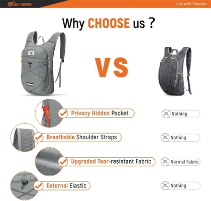 SKYSPER Bộ ba lô đi bộ gấp - 10L Nhỏ nhẹ Daypack Hít thở ba lô du lịch cho nam nữ