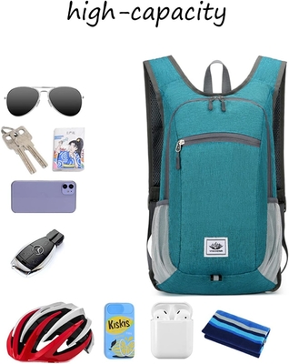 Chiếc ba lô đi bộ đường dài 15L Ultralight Lightweight Packable Hiking Backpacks Water Resistant Folding Daypack cho du lịch (Xám)