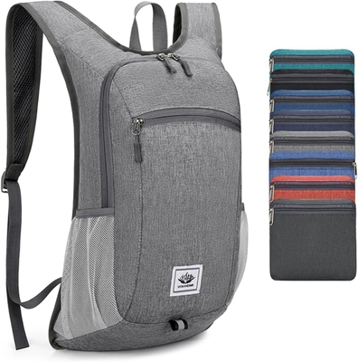 Chiếc ba lô đi bộ đường dài 15L Ultralight Lightweight Packable Hiking Backpacks Water Resistant Folding Daypack cho du lịch (Xám)