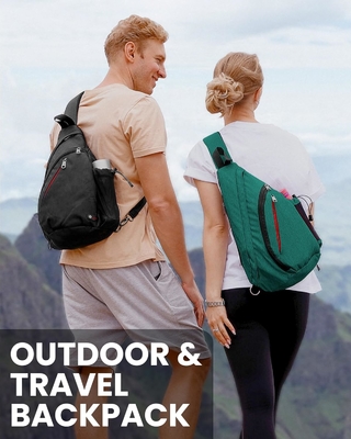 OutdoorMaster Sling Bag, Trải đường dài, Crossbody Shoulder Chest Urban Outdoor Travel Backpack cho phụ nữ & nam giới