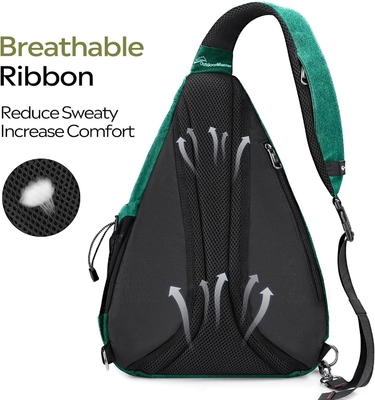 OutdoorMaster Sling Bag, Trải đường dài, Crossbody Shoulder Chest Urban Outdoor Travel Backpack cho phụ nữ & nam giới