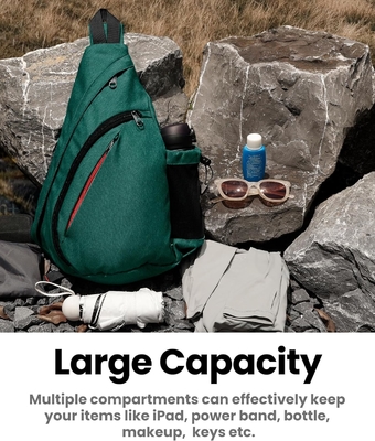 OutdoorMaster Sling Bag, Trải đường dài, Crossbody Shoulder Chest Urban Outdoor Travel Backpack cho phụ nữ & nam giới