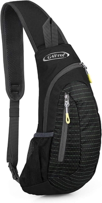 G4Free Sling Bags Đàn ông và Phụ nữ Chiếc ba lô Nhỏ Cross Body Lực Ba lô Sling (Đen)