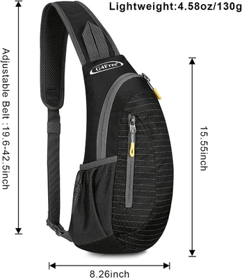 G4Free Sling Bags Đàn ông và Phụ nữ Chiếc ba lô Nhỏ Cross Body Lực Ba lô Sling (Đen)