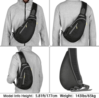 G4Free Sling Bags Đàn ông và Phụ nữ Chiếc ba lô Nhỏ Cross Body Lực Ba lô Sling (Đen)