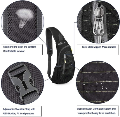 G4Free Sling Bags Đàn ông và Phụ nữ Chiếc ba lô Nhỏ Cross Body Lực Ba lô Sling (Đen)