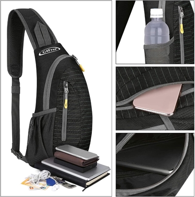G4Free Sling Bags Đàn ông và Phụ nữ Chiếc ba lô Nhỏ Cross Body Lực Ba lô Sling (Đen)