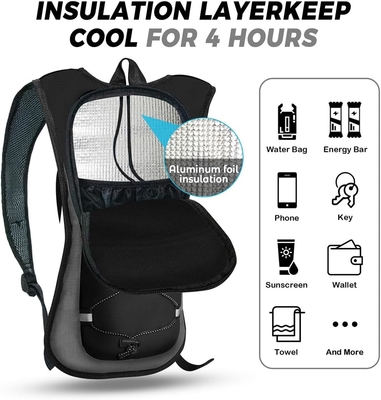 Túi lưng ẩm ẩm ẩm Water Backpack với 2L (70-ounce) Hydration Bladder cho nam giới Phụ nữ Trẻ em chạy bộ