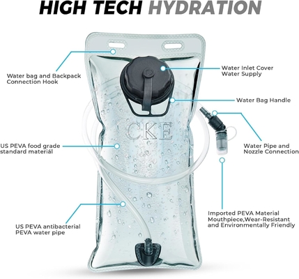 Túi lưng ẩm ẩm ẩm Water Backpack với 2L (70-ounce) Hydration Bladder cho nam giới Phụ nữ Trẻ em chạy bộ