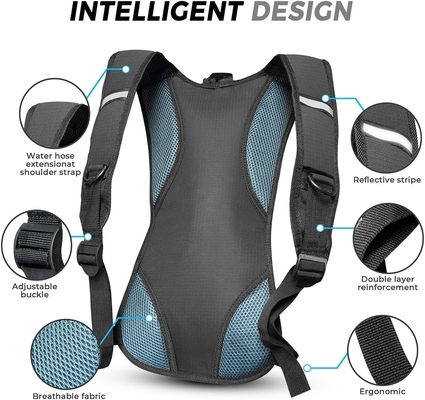 Túi lưng ẩm ẩm ẩm Water Backpack với 2L (70-ounce) Hydration Bladder cho nam giới Phụ nữ Trẻ em chạy bộ