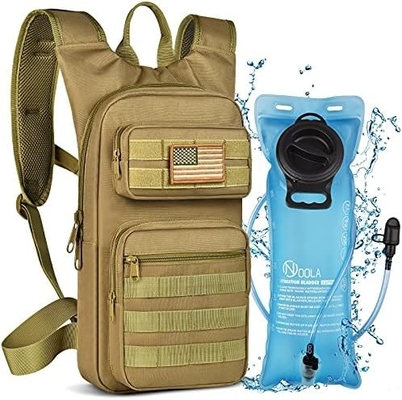 Túi đệm ẩm với 3L TPU Bladder nước, Túi đệm nước Molle chiến thuật cho nam giới Phụ nữ, Hydration Pack cho đi bộ đường dài