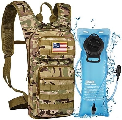 Túi đệm ẩm với 3L TPU Bladder nước, Túi đệm nước Molle chiến thuật cho nam giới Phụ nữ, Hydration Pack cho đi bộ đường dài
