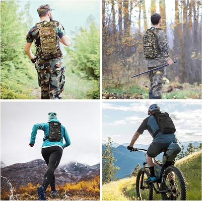 Túi đệm ẩm với 3L TPU Bladder nước, Túi đệm nước Molle chiến thuật cho nam giới Phụ nữ, Hydration Pack cho đi bộ đường dài