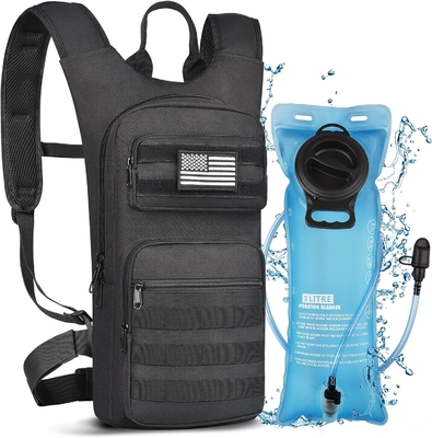 Túi đệm ẩm với 3L TPU Bladder nước, Túi đệm nước Molle chiến thuật cho nam giới Phụ nữ, Hydration Pack cho đi bộ đường dài