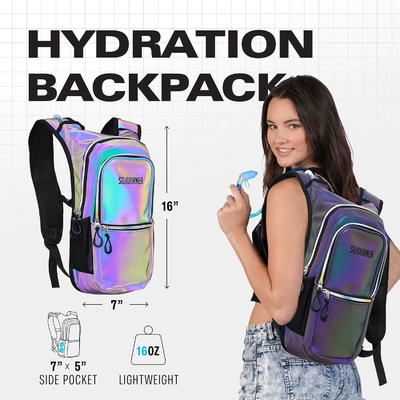 Sojourner Hydration Pack, Hydration Backpack - Water Backpack với 2l Hydration Bladder, Festival Essential - Rave
