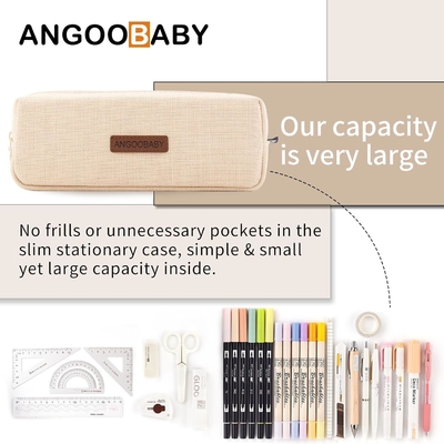 ANGOOBABY Vỏ bút chì nhỏ Học sinh bút chì túi tiền túi túi mỹ phẩm túi văn phòng đồ văn phòng tổ chức cho trường thiếu niên