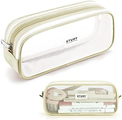 Kalidi Grid Mesh Pencil Case Khối bút chì lớn Khối bút chì lớn túi bút chì với zipper túi giấy đơn giản bút chì thẩm mỹ