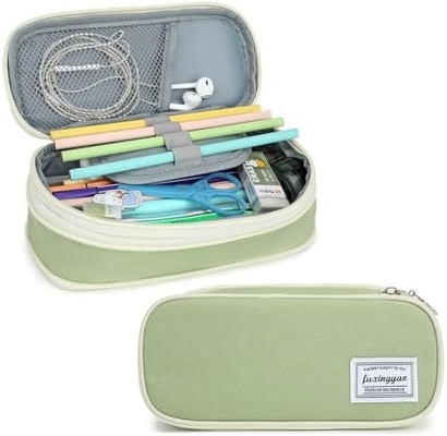 FUXINGYAO PENCIL CASE, MULTI-SLOT PENCIL POCH, THÁC PENCIL ĐEN, PEN CASE cho &amp; văn phòng ((XUỐT)