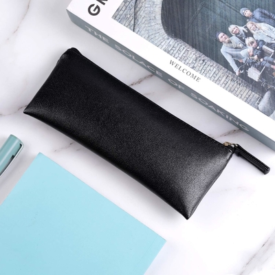 MROCO bút chì Case bút chì túi bút chì màu đen túi bút chì da PU bút chì Case Zipper nhỏ túi cho bút chì, bút chì, đánh dấu, Makeu