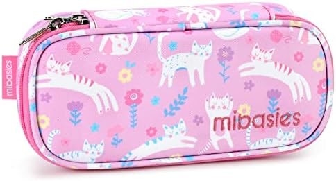 Hộp đựng bút chì mibasies Kids dành cho bé gái và bé trai Túi đựng bút mềm cầu vồng (Rainbow 1)