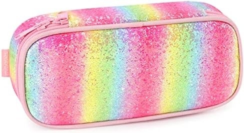 Hộp đựng bút chì mibasies Kids dành cho bé gái và bé trai Túi đựng bút mềm cầu vồng (Rainbow 1)