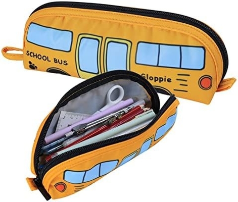 Gloppie Cute Pencil Case Kawaii Pencil Pouch Thẻ bút chì nhỏ Thẻ bút chì đơn giản với Thẻ bút chì Zipper Thẻ bút chì xe buýt