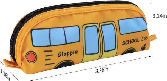 Gloppie Cute Pencil Case Kawaii Pencil Pouch Thẻ bút chì nhỏ Thẻ bút chì đơn giản với Thẻ bút chì Zipper Thẻ bút chì xe buýt