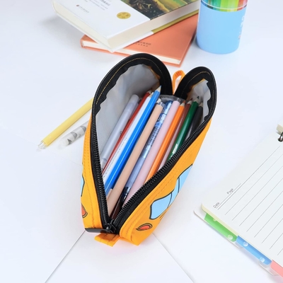 Gloppie Cute Pencil Case Kawaii Pencil Pouch Thẻ bút chì nhỏ Thẻ bút chì đơn giản với Thẻ bút chì Zipper Thẻ bút chì xe buýt