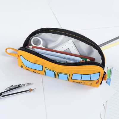 Gloppie Cute Pencil Case Kawaii Pencil Pouch Thẻ bút chì nhỏ Thẻ bút chì đơn giản với Thẻ bút chì Zipper Thẻ bút chì xe buýt