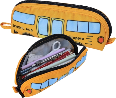 Gloppie Cute Pencil Case Kawaii Pencil Pouch Thẻ bút chì nhỏ Thẻ bút chì đơn giản với Thẻ bút chì Zipper Thẻ bút chì xe buýt
