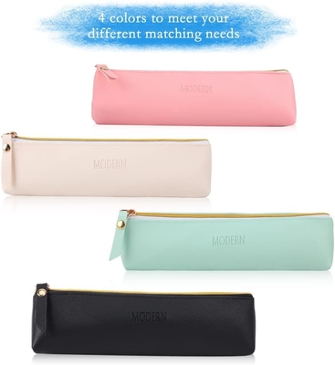 ISuperb 4 Pcs Vỏ bút chì nhỏ PU túi bút chì da chống nước tổ chức túi lưu trữ túi kem mỹ phẩm Zipper pouch cho phụ nữ