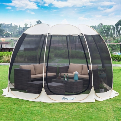 Alvantor Screen House Phòng cắm trại Lều ngoài trời Canopy Pop Up Sun Shade Hexagon Shelter Mesh Bức tường không thấm nước 6'x6'