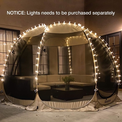Alvantor Screen House Phòng cắm trại Lều ngoài trời Canopy Pop Up Sun Shade Hexagon Shelter Mesh Bức tường không thấm nước 6'x6'