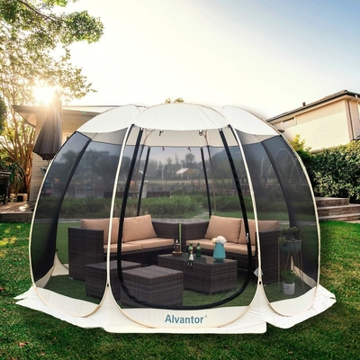 Alvantor Screen House Phòng cắm trại Lều ngoài trời Canopy Pop Up Sun Shade Hexagon Shelter Mesh Bức tường không thấm nước 6'x6'