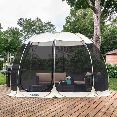 Alvantor Screen House Phòng cắm trại Lều ngoài trời Canopy Pop Up Sun Shade Hexagon Shelter Mesh Bức tường không thấm nước 6'x6'