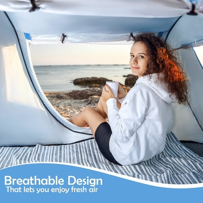 Abco 2 người Pop Up Tent - Cabana di động với 2 cửa, chống nước và bảo vệ tia UV, túi xách - Sky Blue