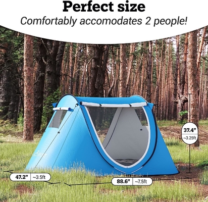 Abco 2 người Pop Up Tent - Cabana di động với 2 cửa, chống nước và bảo vệ tia UV, túi xách - Sky Blue