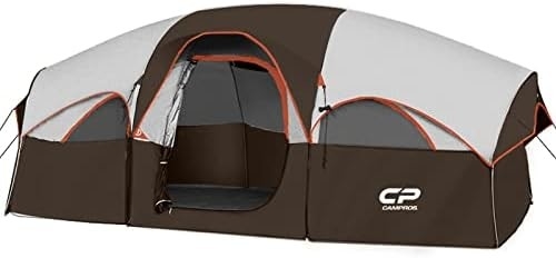 CAMPROS CP Tent 8 người Trại trại Trại gia đình chống thời tiết 5 Cửa sổ lưới lớn, lớp hai, chia