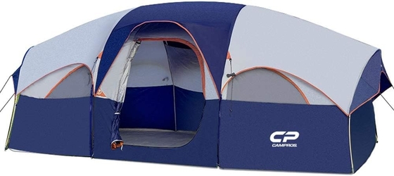 CAMPROS CP Tent 8 người Trại trại Trại gia đình chống thời tiết 5 Cửa sổ lưới lớn, lớp hai, chia