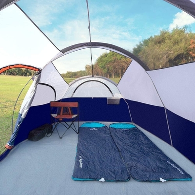 CAMPROS CP Tent 8 người Trại trại Trại gia đình chống thời tiết 5 Cửa sổ lưới lớn, lớp hai, chia
