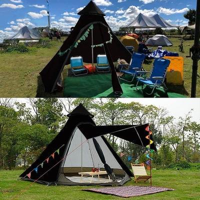 12'x10'x8'Dome Camping Tent 5-6 người 4 mùa hai lớp chống nước chống tia cực tím chống gió