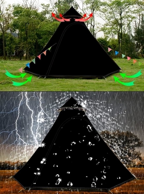 12'x10'x8'Dome Camping Tent 5-6 người 4 mùa hai lớp chống nước chống tia cực tím chống gió