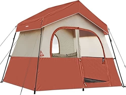 HIKERGARDEN 6 người Trại Trại - Dải dễ dàng thiết lập Trại gia đình cho Trại, Trại cabin vải chống gió ngoài trời
