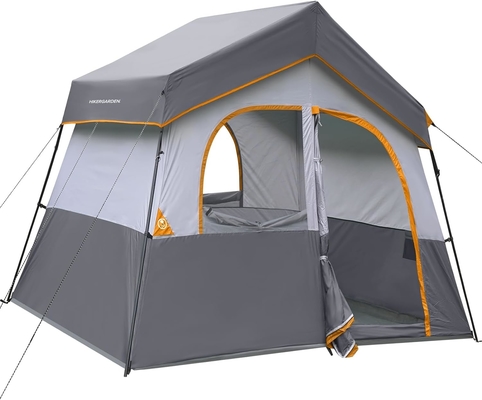 HIKERGARDEN 6 người Trại Trại - Dải dễ dàng thiết lập Trại gia đình cho Trại, Trại cabin vải chống gió ngoài trời