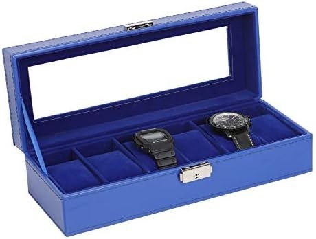 NEX 6 khe Watch Box tổ chức cho nam giới, Đen Watch Holder Stand Display Case lưu trữ