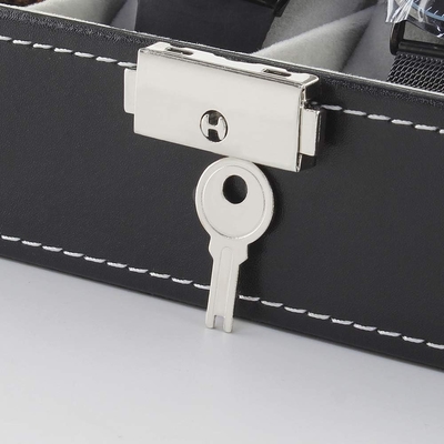 NEX 6 khe Watch Box tổ chức cho nam giới, Đen Watch Holder Stand Display Case lưu trữ
