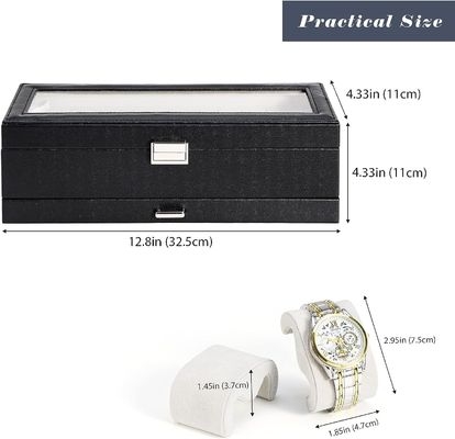 ProCase Watch Box Organizer cho nam giới, 6 khe cắm Watch Display Case với ngăn kéo, Father's Day Gift Mens Watch Holder Watch