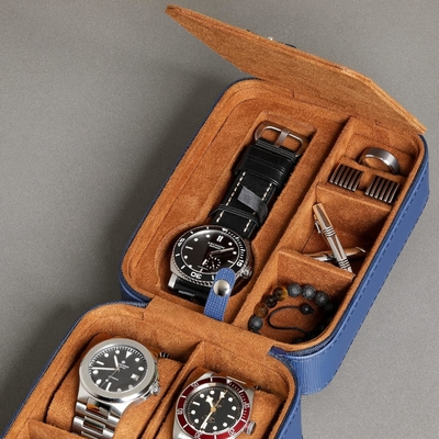 ROTHWELL 5 Watch Travel Case Storage Organizer cho 5 đồng hồ.